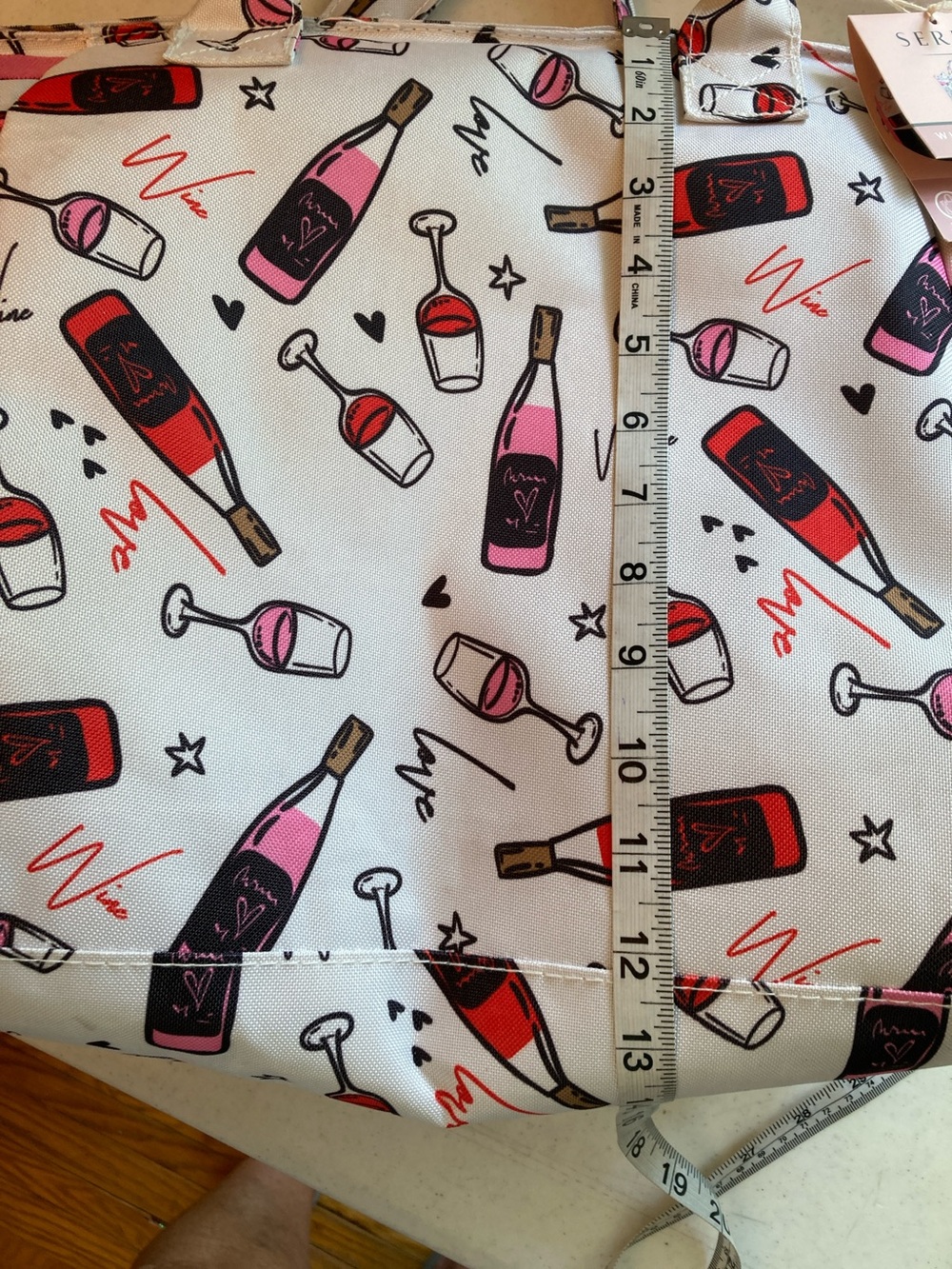 Serra Wine Dispensing Tote Bag - Pink & Red - Picture 7 of 10